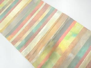 アンティーク　横段模様織出し袋帯（材料）